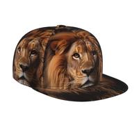 WZYWHJ Gorra de béisbol de ala plana con estampado The Lion's Gaze ajustable, transpirable y ligera para hombres y mujeres
