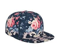 WZYWHJ Gorra de béisbol de ala plana de moda, patrones de flores coloridas, ajustable, transpirable y ligera para hombres y mujeres
