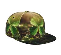 WZYWHJ Gorra de béisbol de ala plana, diseño de trébol bajo el sol, ajustable, transpirable y ligera para hombres y mujeres