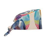 WZYWHJ Gorra de trabajo de limpieza National Geographic Wolf Prints - Sombrero de chef para mujeres y hombres, ajustable, transpirable, negro