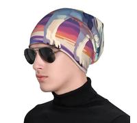WZYWHJ Gorro de punto para adultos, suave y cómodo, universal, para hombres y mujeres, estampado de lobos de National Geographic, color negro