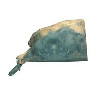 WZYWHJ Gorro de trabajo de limpieza con estampado de barco en el horizonte - Sombrero de chef para mujeres y hombres, ajustable, transpirable, negro