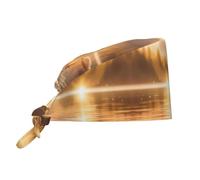 WZYWHJ Gorro de trabajo de limpieza con estampado de cisne en el lago, sombrero de chef para mujeres y hombres, ajustable, transpirable, negro