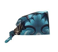 WZYWHJ Gorro de trabajo de limpieza con estampado de dragón volador, sombrero de chef para mujeres y hombres, ajustable, transpirable, color negro