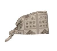 WZYWHJ Gorro de trabajo de limpieza Creations on The Drawing Board Printing, gorro de chef para mujeres y hombres, ajustable, transpirable, color negro