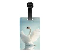 WZYWHJ Hermosas etiquetas de protección de privacidad de viaje para hombre y mujer con estampado de cisne