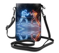WZYWHJ Ice and Fire Boxing Picture - Bolso cruzado de piel para mujer con correa ajustable para el hombro