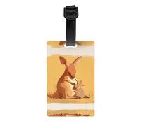 WZYWHJ Kind Kangaroo Mother Picture - Etiquetas de protección de privacidad para hombre y mujer