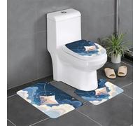 WZYWHJ Kite in The Starry Sky - Juego de 3 alfombrillas de baño, antideslizantes, duraderas, fáciles de limpiar, adecuadas para baño e inodoro
