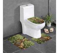 WZYWHJ Koala in The Clover - Juego de 3 alfombrillas de baño, antideslizantes, duraderas, fáciles de limpiar, adecuadas para baño e inodoro