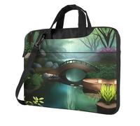 WZYWHJ Little Bridge in the East Prints - Bolsa portátil ultrafina de un solo hombro, accesorios de computadora, suave a prueba de golpes para portátiles, Black, 13 inch