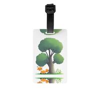 WZYWHJ Little Fox Behind The Tree - Etiquetas de protección de privacidad para hombre y mujer