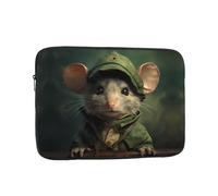 WZYWHJ Little Mouse - Funda para portátil de 25.4 cm, diseño de cornudo de ratón, a prueba de golpes, para hombres y mujeres, viajes de negocios, escuela, oficina, uso diario