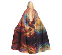 WZYWHJ Little Phoenix on the Rainbow - Poncho con capucha para hombres y mujeres, fiesta de Halloween