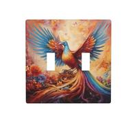 WZYWHJ Little Phoenix on The Rainbow PrintedPanel termoplástico para cubierta de interruptor, placa frontal decorativa de pared que no se daña fácilmente