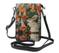 WZYWHJ Little Rabbit under the morning glory - Bolso cruzado de piel con solapa para teléfono, regalo versátil para mujeres, caminar, acampar, ir de compras y viajar