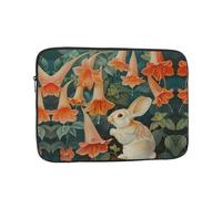WZYWHJ Little Rabbit Under The Morning Glory - Funda para portátil de 38.1 cm, a prueba de golpes, para hombres y mujeres, viajes de negocios, escuela, oficina, uso diario
