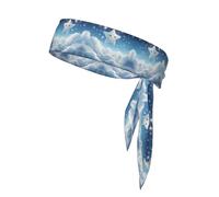 WZYWHJ Little Stars in The White Clouds - Diademas estampadas, diadema deportiva, diadema para hombres y mujeres, banda para el pelo para correr, entrenar fútbol