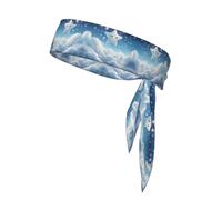 WZYWHJ Little Stars in The White Clouds - Diademas estampadas, diadema deportiva, diadema para hombres y mujeres, banda para el pelo para correr, entrenar fútbol