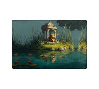 WZYWHJ Little Tiger in The Pavilion - Alfombra antideslizante con estampado de tigre en el pabellón, 36 x 24 pulgadas, para sala de estar, oficina, mesa de café, cama, balcón