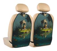 WZYWHJ Little Tiger in The Pavilion - Almohadilla de almacenamiento para asiento de coche con estampado de tigre en el pabellón, 2 piezas, protector multifuncional para asiento de asiento después de