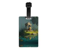 WZYWHJ Little Tiger in The Pavilion - Etiquetas impresas para bolsa de equipaje, etiquetas de protección de privacidad para hombres y mujeres