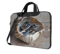 WZYWHJ Little Turtle in the Conch Printing Ultra-Thin Portable Single Shoulder Laptop Bag Computer Accessories Soft Shock for laptops, Black, 13 inch