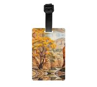 WZYWHJ Maple Trees in The Canyon - Etiquetas impresas para bolsa de equipaje, etiquetas de protección de privacidad para hombres y mujeres