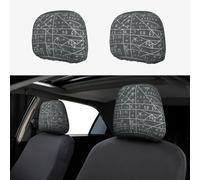 WZYWHJ Math Calculus Prints - Funda de almohada para coche, 2 piezas, accesorios de funda de asiento, funda protectora universal