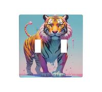 WZYWHJ Melting Tiger Prints - Placa decorativa de pared de 4.5 x 4.5 pulgadas, duradera y elegante para zonas residenciales y comerciales