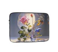 WZYWHJ Morning Glory and Rose - Funda portátil para portátil de 10 pulgadas, a prueba de golpes, para hombres y mujeres, viajes de negocios, escuela, oficina, uso diario