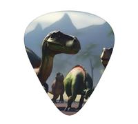 Wzywhj Muchos tipos de púas de guitarra con patrón de dinosaurios, de fácil agarre, para tu bajo, ukelele, guitarra acústica y eléctrica, 12 piezas
