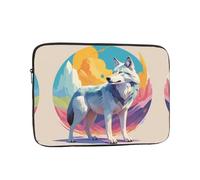 WZYWHJ National Geographic Wolf Prints - Funda para portátil de 38.1 cm, a prueba de golpes, para hombres y mujeres, viajes de negocios, escuela, oficina, uso diario