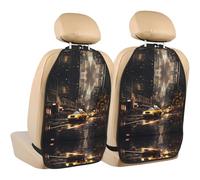 WZYWHJ New York Fashion City - Almohadilla de almacenamiento para asiento de coche con estampado de ciudad, 2 piezas, bolsa de almacenamiento multifuncional para después de la instalación