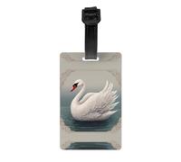 WZYWHJ Nice Swan - Etiquetas para bolsas de equipaje, etiquetas de protección de privacidad de viaje para hombres y mujeres