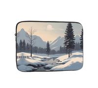WZYWHJ Nordic Simple Snow Scene Prints - Funda portátil a prueba de golpes para laptop de 10 pulgadas, para hombres y mujeres, viajes de negocios, escuela, oficina, uso diario