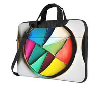 WZYWHJ Paleta redonda con impresiones ultrafinas portátiles de un solo hombro, accesorios de computadora, suave a prueba de golpes para portátiles, Black, 14 inch