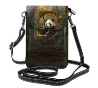 WZYWHJ Panda in the hanging basket - Bolsa cruzada de piel estampada con solapa para teléfono, regalo versátil para mujeres, caminar, acampar, ir de compras y viajar
