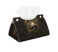 WZYWHJ Panda in The Hanging Basket - Soporte rectangular para toallas de papel impresas, con correa inferior, moderna bolsa de almacenamiento decorativa