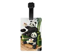 WZYWHJ Pandas of Father and Son - Etiquetas para bolsas de equipaje, etiquetas de protección de privacidad de viaje para hombres y mujeres