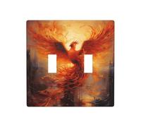 WZYWHJ Panel de termoplástico impreso Phoenix Reborn in Fire para cubierta de interruptor, placa frontal decorativa de pared que no se daña fácilmente