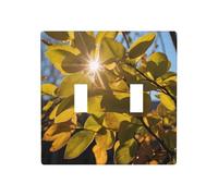 WZYWHJ Panel termoplástico con diseño de hojas que brillan bajo el sol, para cubierta de interruptor, placa frontal decorativa de pared que no se daña fácilmente