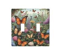 WZYWHJ Panel termoplástico con impresión de enjambre de mariposas para cubierta de interruptor, placa frontal decorativa de pared que no se daña fácilmente