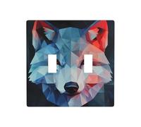 WZYWHJ Panel termoplástico con impresión de lobo bloque para cubierta de interruptor, placa frontal decorativa de pared que no se daña fácilmente