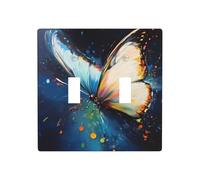 WZYWHJ Panel termoplástico con impresión de mariposa ligeramente voladora para cubierta de interruptor, placa frontal decorativa de pared que no se daña fácilmente