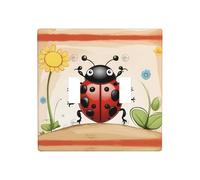 WZYWHJ Panel termoplástico con impresión de mariquita de dibujos animados para cubierta de interruptor, placa frontal decorativa de pared que no se daña fácilmente