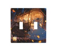 WZYWHJ Panel termoplástico con patrón de Cenicienta para cubierta de interruptor, placa frontal decorativa de pared que no se daña fácilmente