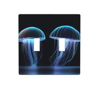 WZYWHJ Panel termoplástico transparente con impresión de medusas para cubierta de interruptor, placa frontal decorativa de pared que no se daña fácilmente