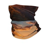 WZYWHJ Pañuelo deportivo multifuncional con estampado de tren al atardecer, máscara facial, muñequera