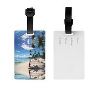 WZYWHJ Paradise Beach Palm Trees - Etiquetas para bolsa de equipaje, etiquetas de protección de privacidad para hombres y mujeres